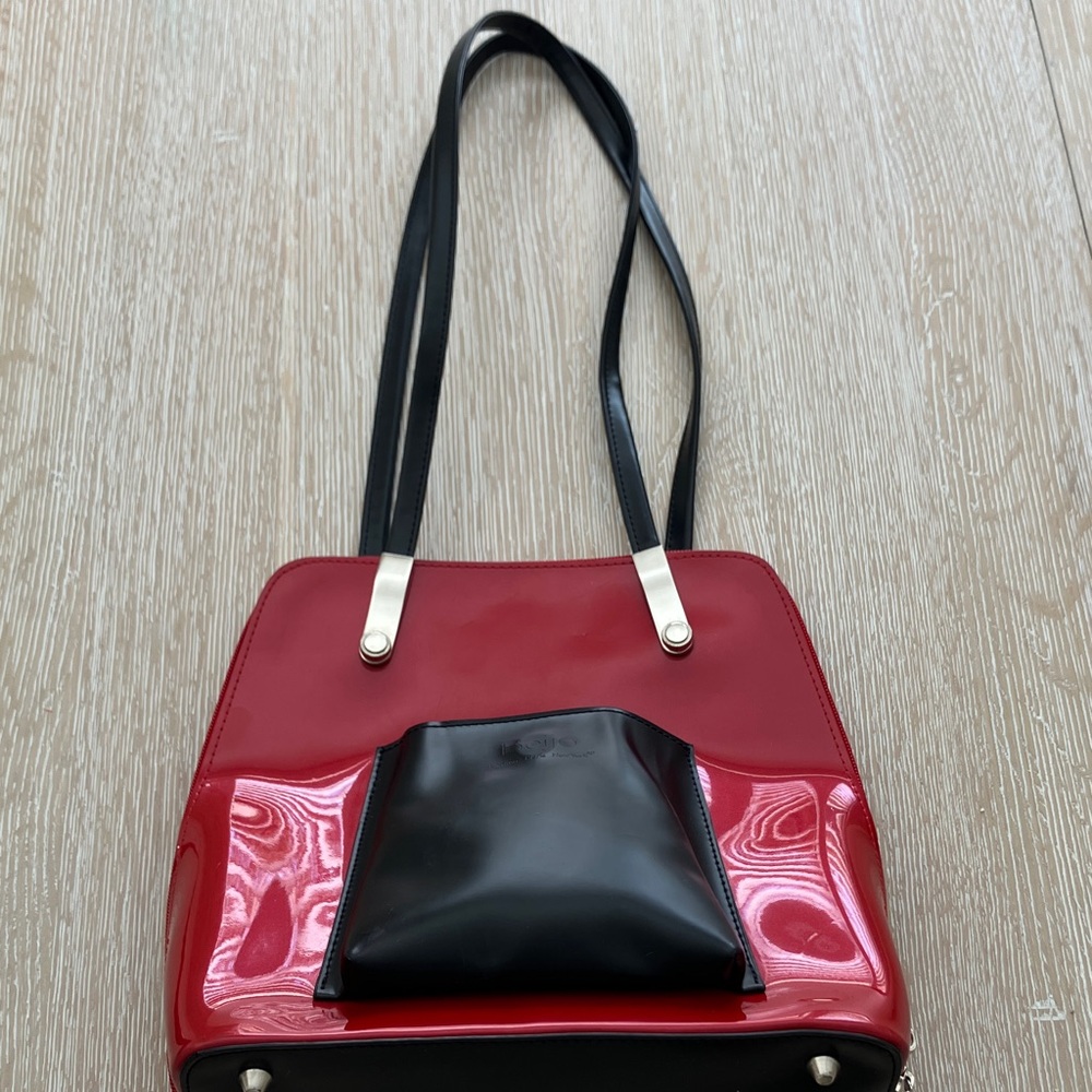 Beijo Red and Black Shoulder Bag